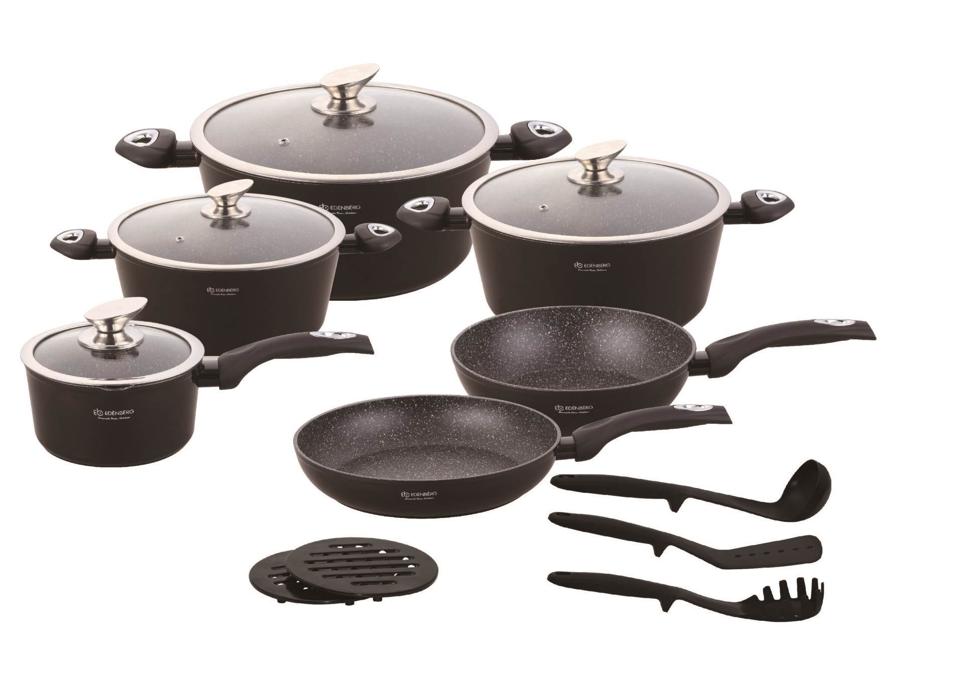 15-częściowy zestaw garnków z przyborami kuchennymi 15-częściowy zestaw garnków z przyborami kuchennymi